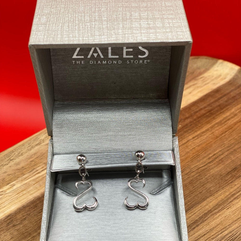 925 Sterling Silver Pierced Open Heart Earrings created by Jane Seymour